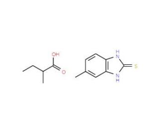 2-Methylbutanoic acid compound with 6-methyl-1H-benzimidazole-2-thiol (1:1) - chemical structure image