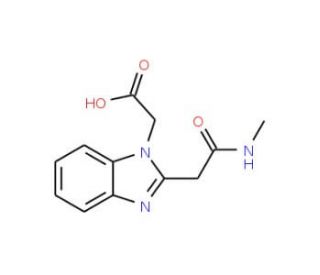 (2-Methylcarbamoylmethyl-benzoimidazol-1-yl)-acetic acid (CAS 436087-05-7) - chemical structure image