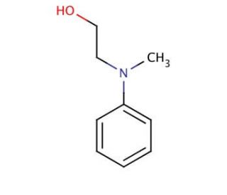 2-(Methylphenylamino)ethanol (CAS 93-90-3) - chemical structure image