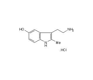 2-Methylserotonin Hydrochloride (CAS 78263-90-8 (free base)) - chemical structure image