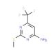 2-(Methylsulfanyl)-6-(trifluoromethyl)-4-pyrimidinamine (CAS 85730-32-1) - chemical structure image
