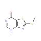 2-(methylsulfanyl)-6H,7H-pyrimido[4,5-d][1,3]thiazol-7-one - chemical structure image
