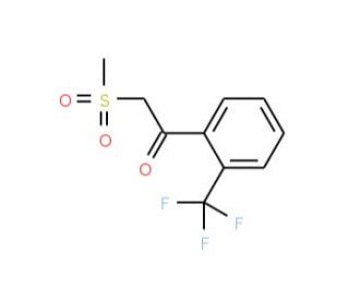 2-Methylsulfonyl-1-(2-trifluoromethylphenyl)-ethanone (CAS 387350-34-7) - chemical structure image