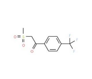 2-Methylsulfonyl-1-(4-trifluoromethylphenyl)-ethanone (CAS 386715-52-2) - chemical structure image