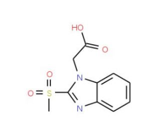 [2-(Methylsulfonyl)-1H-benzimidazol-1-yl]-acetic acid - chemical structure image