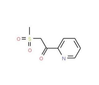 2-(Methylsulphonyl)-1-(pyridin-2-yl)ethanone (CAS 27302-93-8) - chemical structure image