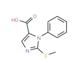 2-(methylthio)-1-phenyl-1H-imidazole-5-carboxylic acid - chemical structure image