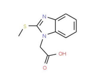 [2-(Methylthio)-1H-benzimidazol-1-yl]acetic acid - chemical structure image
