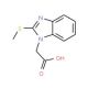 [2-(Methylthio)-1H-benzimidazol-1-yl]acetic acid - chemical structure image