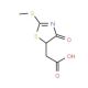[2-(Methylthio)-4-oxo-4,5-dihydro-1,3-thiazol-5-yl]acetic acid - chemical structure image