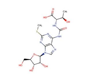 2-Methylthio-N6-threonylcarbamoyladenosine (CAS 70333-82-3) - chemical structure image