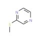 2-(Methylthio)pyrazine (CAS 21948-70-9) - chemical structure image
