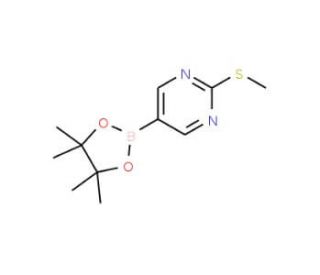 2-(Methylthio)pyrimidine-5-boronic acid pinacol ester (CAS 940284-18-4) - chemical structure image