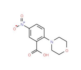 2-Morpholin-4-yl-5-nitro-benzoic acid (CAS 4036-83-3) - chemical structure image