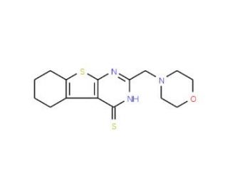 2-(morpholin-4-ylmethyl)-5,6,7,8-tetrahydro[1]benzothieno[2,3-d]pyrimidine-4-thiol - chemical structure image