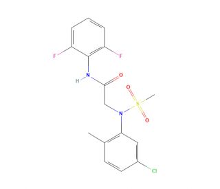 2-(N-(5-Chloro-2-methylphenyl)methylsulfonamido)-N-(2,6-difluorophenyl)acetamide (CAS 708219-39-0) - chemical structure image