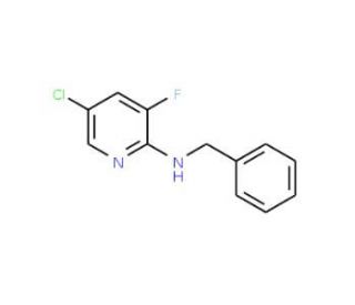 2-(N-Benzylamino)-5-chloro-3-fluoropyridine (CAS 1020253-20-6) - chemical structure image