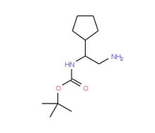 2-N-Boc-amino-2-cyclopentyl-ethylamine (CAS 936497-76-6) - chemical structure image