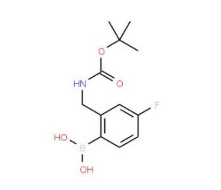 2-(N-Boc-aminomethyl)-4-fluorophenylboronic acid (CAS 850568-64-8) - chemical structure image