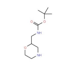 2-N-Boc-aminomethylmorpholine (CAS 173341-02-1) - chemical structure image