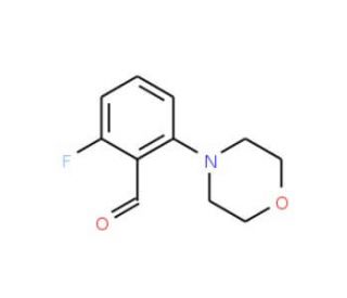2-(N-Morpholinyl)-6-fluorobenzaldehyde (CAS 736991-93-8) - chemical structure image