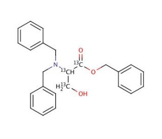 2-N,N-Dibenzyl Serine Benzyl Ester-13C3 - chemical structure image