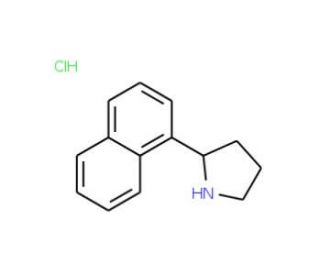 2-Naphthalen-1-yl-pyrrolidine hydrochloride (CAS 121193-91-7) - chemical structure image
