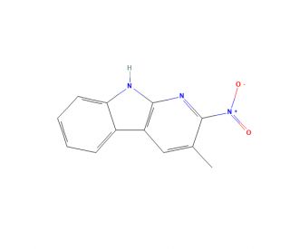 2-Nitro-3-methyl-9H-pyrido[2,3-b]indole (CAS 186527-30-0) - chemical structure image