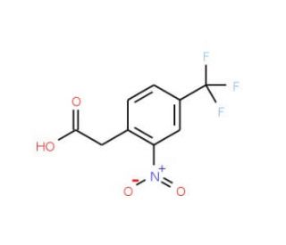 2-Nitro-4-(trifluoromethyl)phenylacetic acid (CAS 1735-91-7) - chemical structure image
