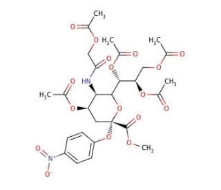 2-O-(p-Nitrophenyl)-4,7,8,9-tetra-O-acetyl-&alpha;-D-N-acetylglycolylneuraminic Acid Methyl Ester - chemical structure image