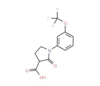 2-oxo-1-[3-(trifluoromethoxy)phenyl]pyrrolidine-3-carboxylic acid - chemical structure image