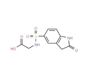 {[(2-oxo-2,3-dihydro-1H-indol-5-yl)sulfonyl]amino}acetic acid - chemical structure image