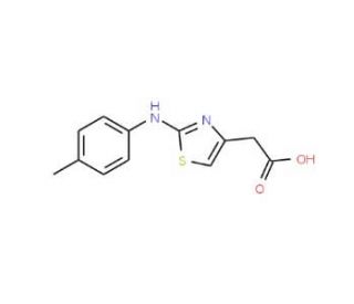 (2-p-Tolylamino-thiazol-4-yl)-acetic acid - chemical structure image