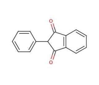 2-Phenyl-1,3-indandione (CAS 83-12-5) - chemical structure image