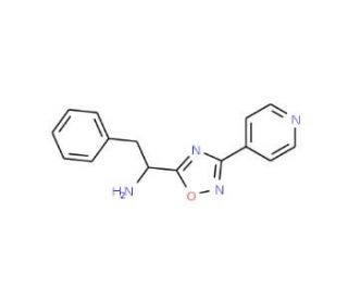 2-phenyl-1-(3-pyridin-4-yl-1,2,4-oxadiazol-5-yl)ethanamine - chemical structure image