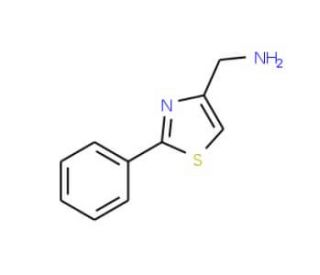 (2-phenyl-1,3-thiazol-4-yl)methylamine (CAS 165736-03-8) - chemical structure image