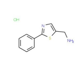 [(2-Phenyl-1,3-thiazol-5-yl)methyl]aminehydrochloride - chemical structure image