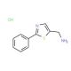 [(2-Phenyl-1,3-thiazol-5-yl)methyl]aminehydrochloride - chemical structure image