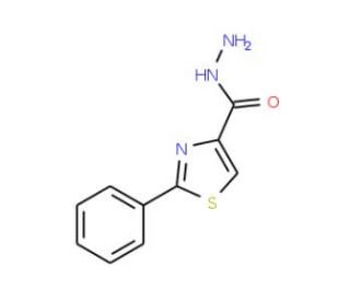 2-Phenyl-1,3-thiazole-4-carbohydrazide (CAS 7113-12-4) - chemical structure image