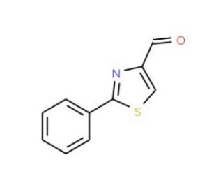 2-Phenyl-1,3-thiazole-4-carboxaldehyde (CAS 20949-81-9) - chemical structure image