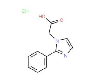 (2-Phenyl-1H-imidazol-1-yl)acetic acid hydrochloride - chemical structure image