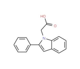 (2-phenyl-1H-indol-1-yl)acetic acid (CAS 62663-25-6) - chemical structure image