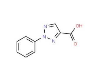 2-phenyl-2H-1,2,3-triazole-4-carboxylic acid (CAS 13306-99-5) - chemical structure image