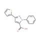 2-Phenyl-5-thiophen-2-yl-2H-pyrazole-3-carboxylic acid (CAS 618382-77-7) - chemical structure image
