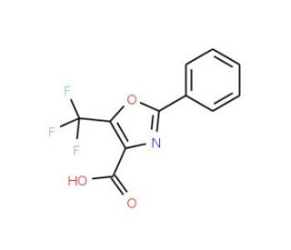 2-Phenyl-5-(trifluoromethyl)oxazole-4-carboxylic acid (CAS 23012-25-1) - chemical structure image