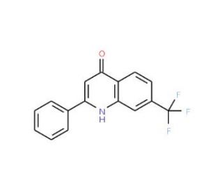 2-Phenyl-7-trifluoromethyl-4-quinolinol (CAS 825620-20-0) - chemical structure image