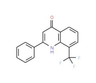 2-Phenyl-8-trifluoromethyl-4-quinolinol (CAS 253264-95-8) - chemical structure image