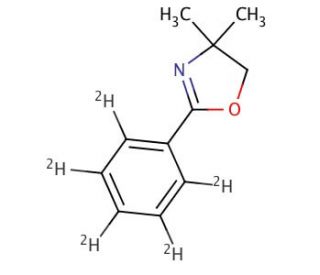 2-Phenyl-d5-4,4-dimethyl-4,5-dihydrooxazole (CAS 639516-58-8) - chemical structure image