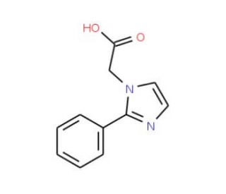 (2-Phenyl-imidazol-1-yl)-acetic acid (CAS 842958-44-5) - chemical structure image