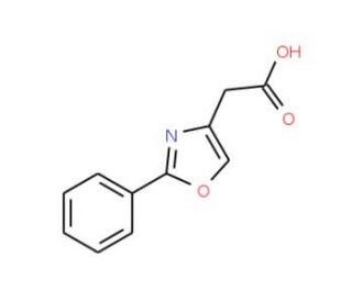 (2-Phenyl-oxazol-4-yl)-acetic acid (CAS 22086-89-1) - chemical structure image